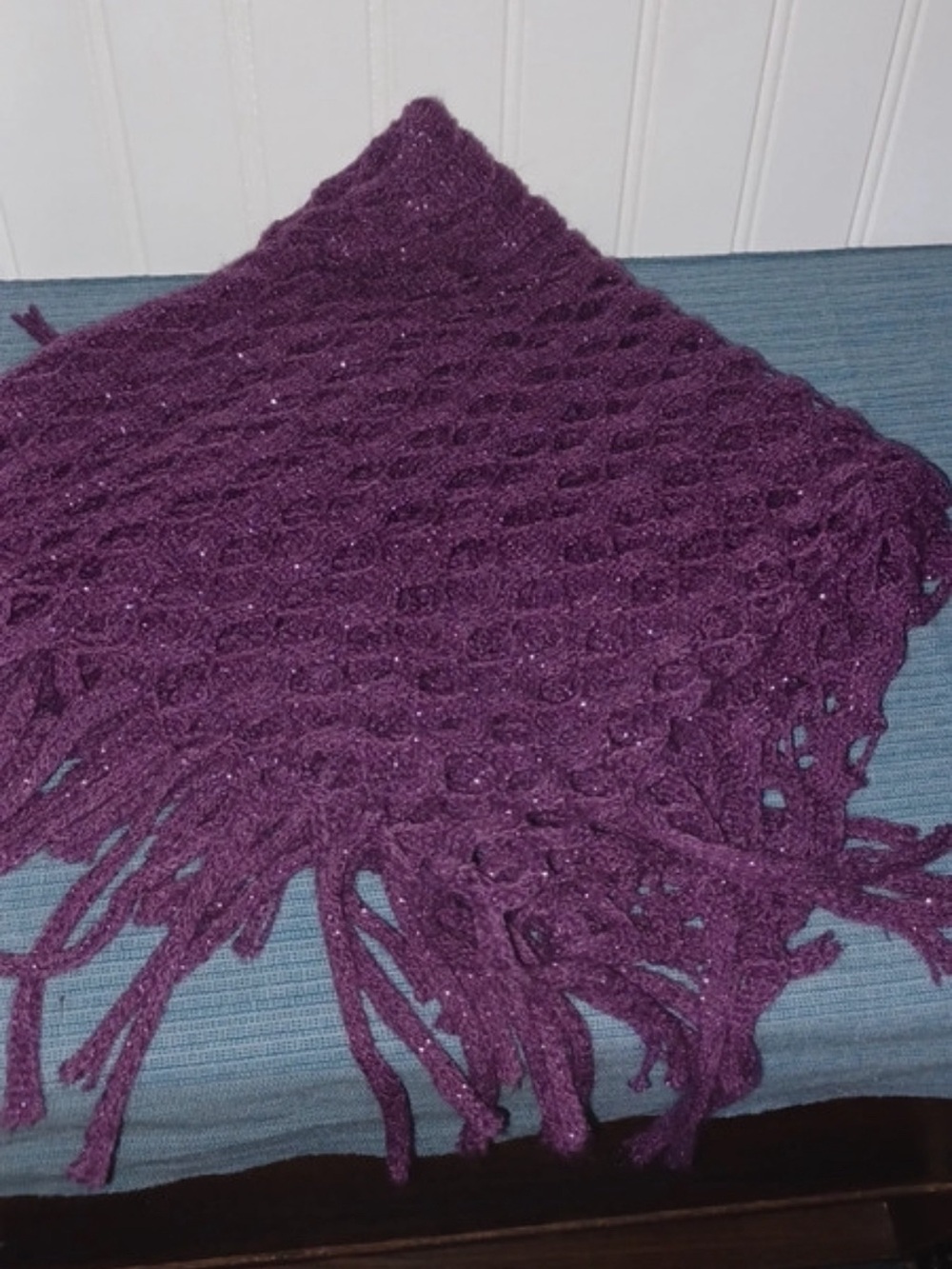 Purple Sparkly Circle Scarf